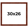 thumbnail image 1 of 30x26 Walnut Brown Veneer Real Wood Picture Frame Width 1.75 inches | Interior Frame Depth 0.5, 1 of 8