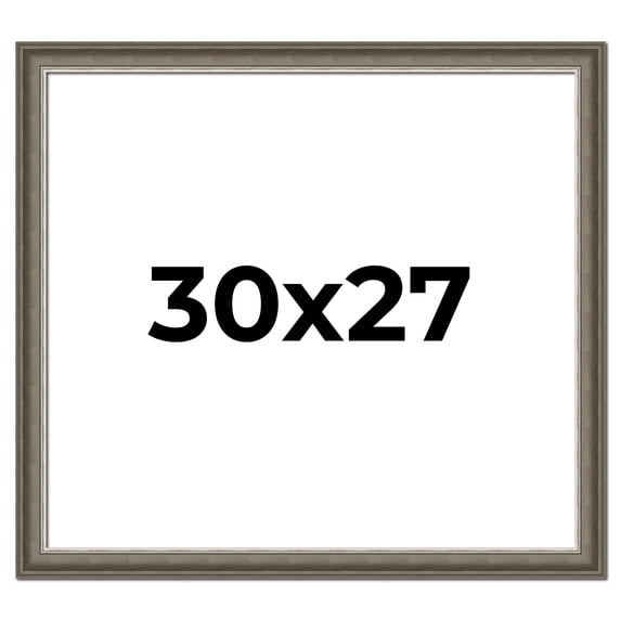 30x27 Frame Brown Solid Wood Picture Frame | 1.75 Inch Moulding Width | Austin Frame Complete with
