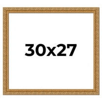 30x27 Frame Gold Ornate Solid Wood Picture Frame | 2 Inch Moulding Width | Firman Traditional Photo