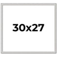 thumbnail image 1 of 30x27 Frame Silver Inner Slope Bevel Picture Frame | 1 Inch Moulding Width | 0.75 Inch Rabbet Depth, 1 of 8