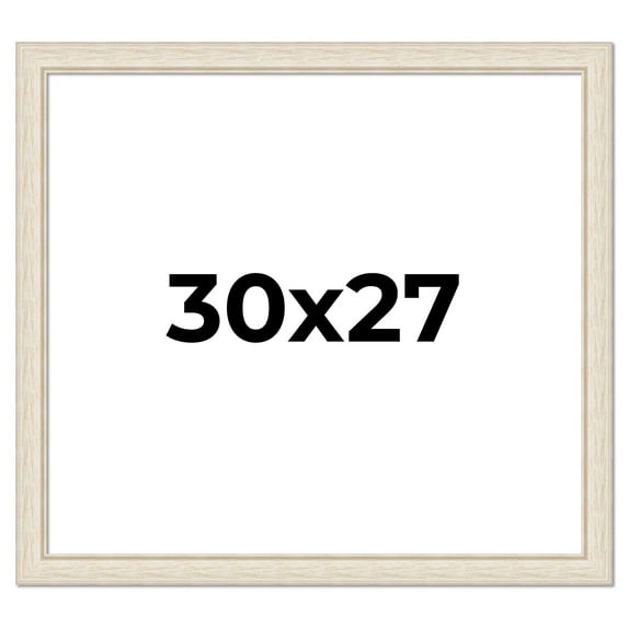 30x27 Frame White Real Wood Picture Frame Width 1.75 inches | Interior Frame Depth 0.5 inches |