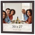 thumbnail image 1 of 30x27 Rustic Brown Real Wood Picture Frame Width 0.75 inches | Interior Frame Depth 0.5 inches |, 1 of 8