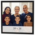 thumbnail image 1 of 30x28 Frame Black Charcoal Grey Wood Textured Picture Frame | 0.75 Inch Moulding Width | Gunmetal, 1 of 8