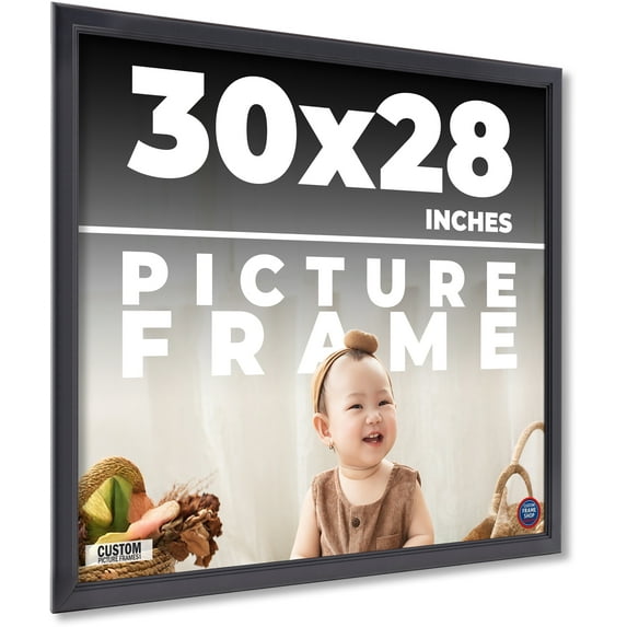 30x28 Frame Black Passaggi Solid Wood Picture Frame Width 1.5 Inches | Interior Depth 0.5 Inches |