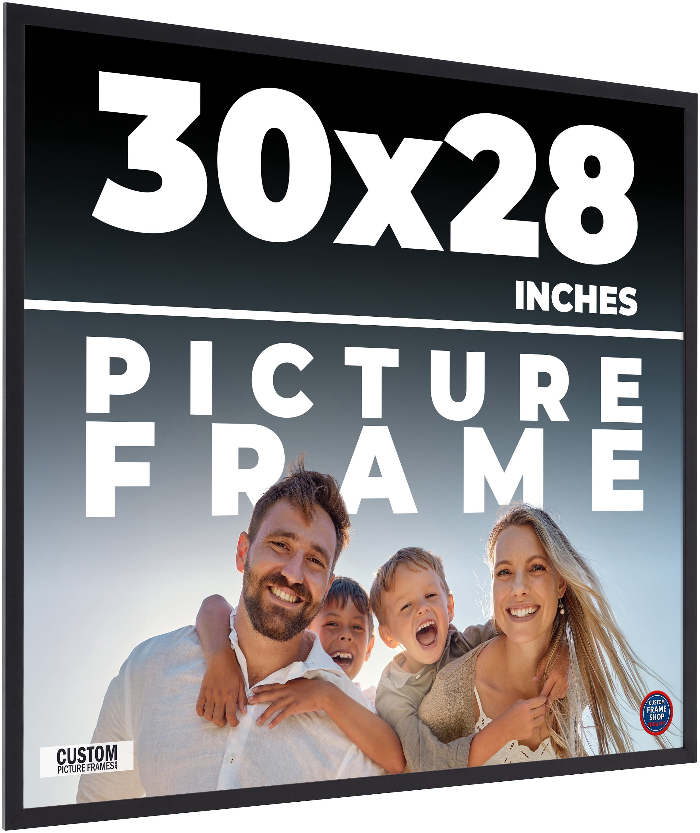 30x28 Frame Black Real Wood Picture Frame Width 0.75 inches | Interior ...