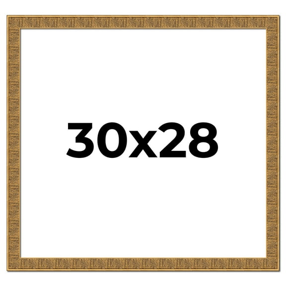 30x28 Frame Black and Gold Distressed Solid Wood Sonoma Picture Frame | 1.625 Inch Moulding Width |