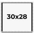 thumbnail image 1 of 30x28 Frame Brushed Silver Solid Wood Picture Frame | 0.75 Inch Moulding Width | Rabbet Depth 0.75, 1 of 5