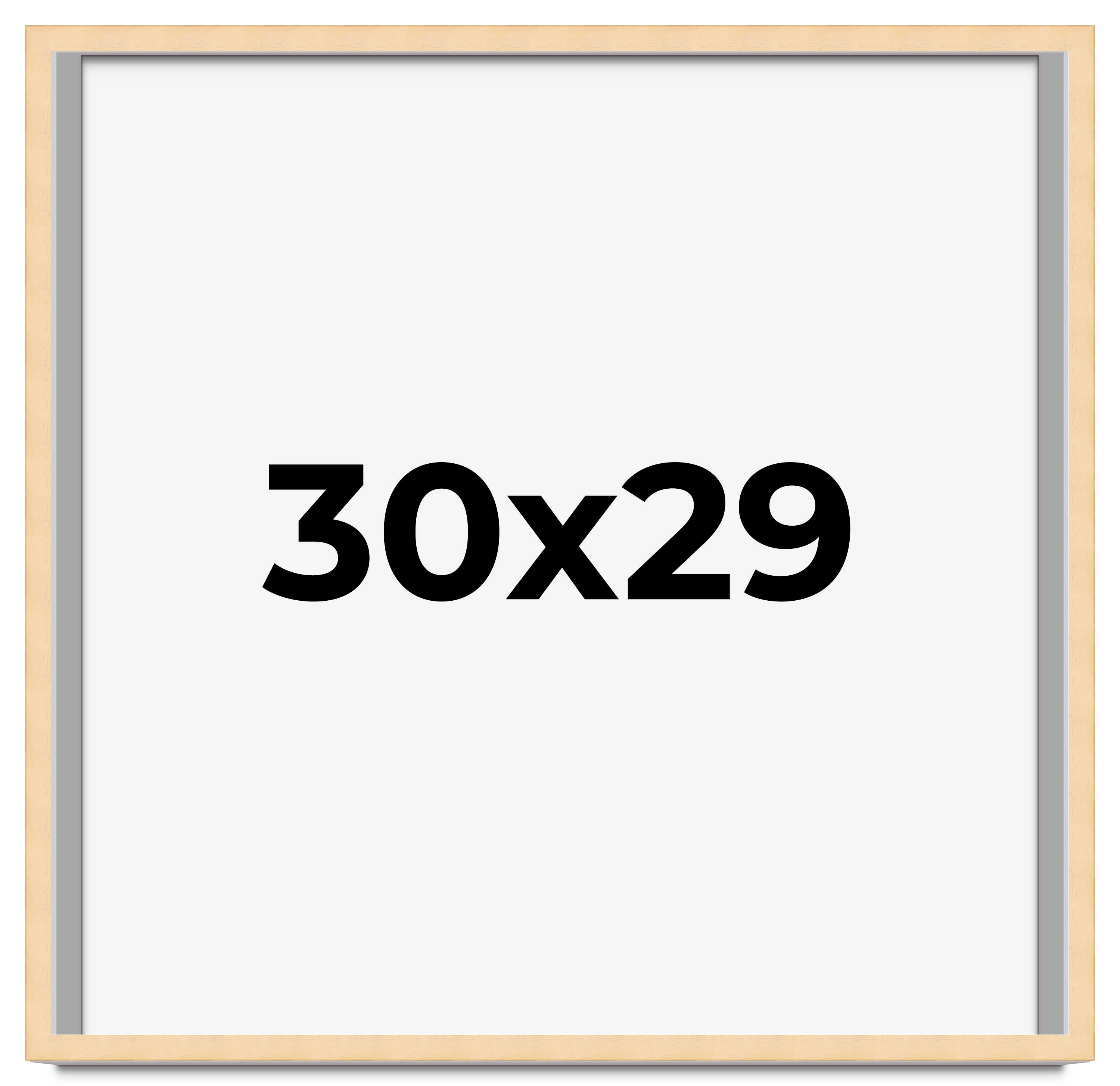 30x29 Frame Natural Wood Picture Frame | 0.75 Inch Moulding Width ...