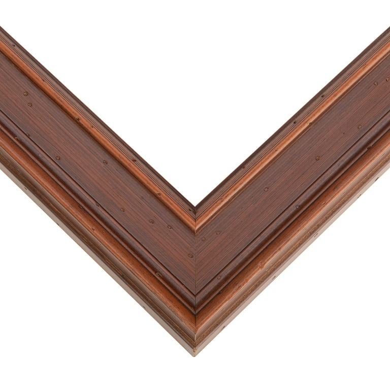 30x30 Classic Brown Real Wood Picture Frame Width 2 inches, Interior Frame  Depth 0.5 inches