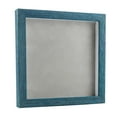 thumbnail image 1 of 30x30 Distressed Blue Shadowbox Frame - Interior Size 30x30 with 1" Usable Depth - Light Grey Acid-Free Suede Backing, 1 of 5