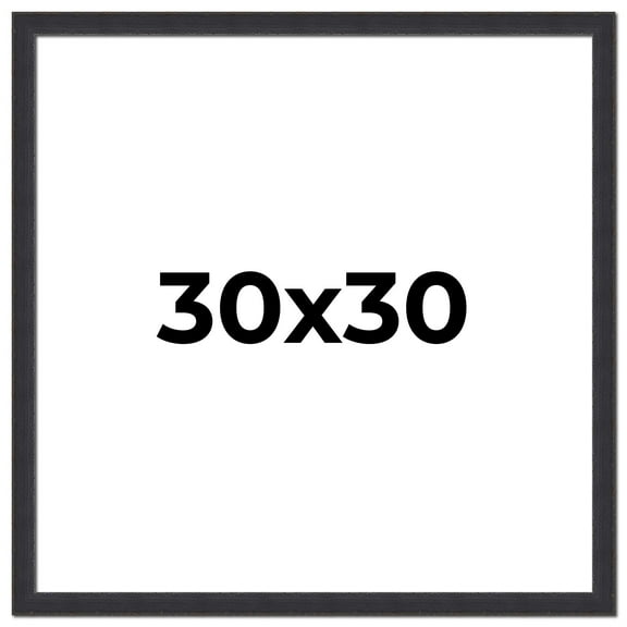 30x30 Frame Black Real Wood Picture Frame Width 1.25 Inches | Interior Frame Depth 0.5 Inches |
