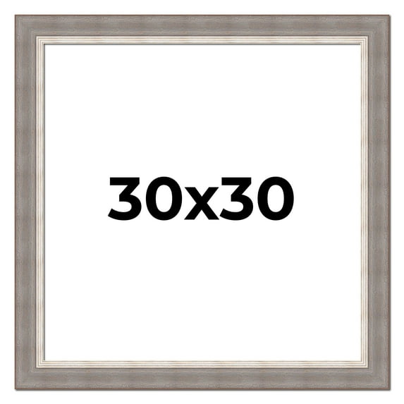 30x30 Frame Grey Real Wood Picture Frame Width 2.75 Inches | Interior Frame Depth 0.5 Inches |