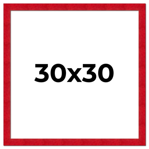30x30 Frame Red Burl Solid Wood Picture Frame Width 1.75 Inches | Interior Frame Depth 0.5 Inches |