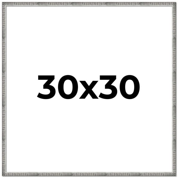 30x30 Frame Silver Picture Frame - Modern Photo Frame Includes UV Acrylic Shatter Guard Front, Acid