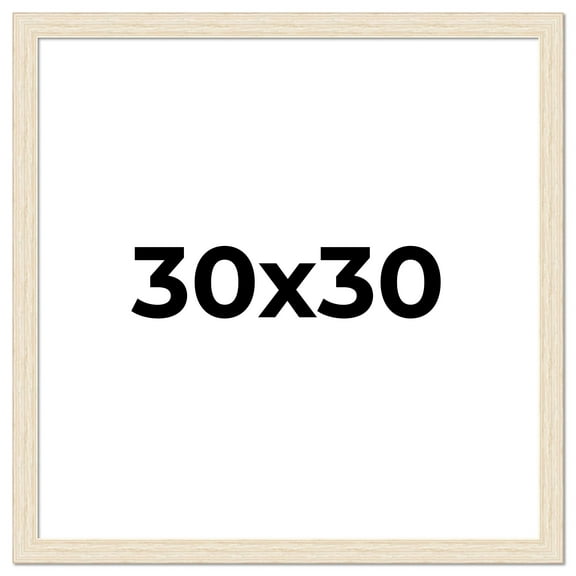 30x30 Frame White Barnwood Picture Frame - Modern Photo Frame Includes UV Acrylic Shatter Guard