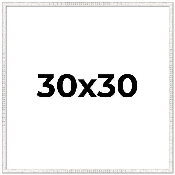 30x30 Frame White Real Wood Picture Frame Width 0.75 inches | Interior Frame Depth 0.5 inches |