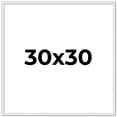 thumbnail image 1 of 30x30 Frame White Scuffed Rustic Solid Wood Picture Frame | 0.75 Inch Moulding Width| Includes UV, 1 of 8