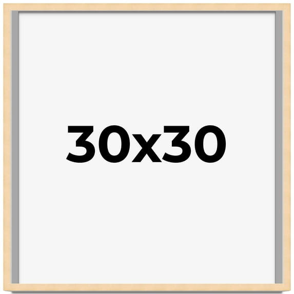 30x30 Shadow Box Frame Brown | 0.875 Inches Deep Real Wood Contemporary Shadowbox Display Frame |