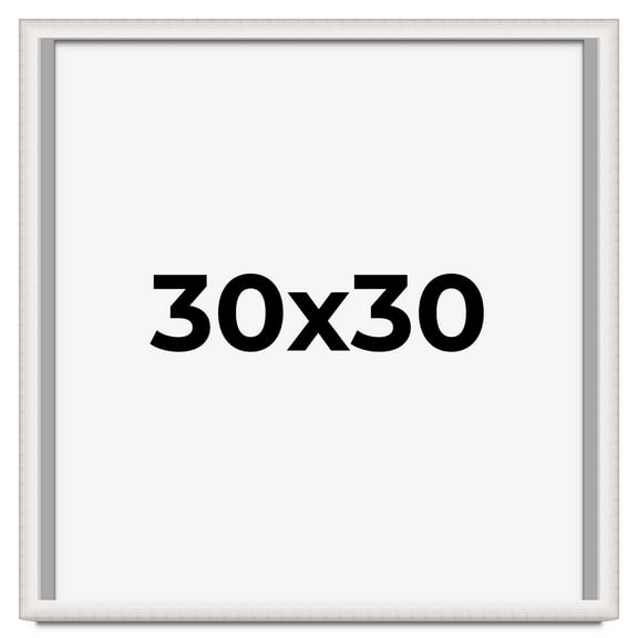 30x30 Shadow Box Silver Brushed Striped Display Frame | 1.625 Inches Deep | 1 Inch Moulding Width |