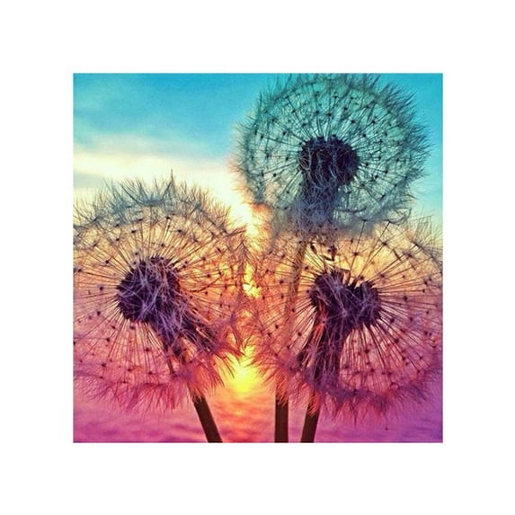 30x30CM Sunshine and Colored Flowers Pattern Printed 5D Rhinestone Painting Bedroom DIY Cross-stitch of Diamond