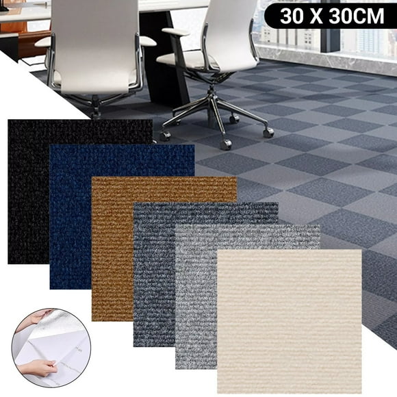 30x30cm Commercial Office Home Shop Self Adhesive Non-Slip Carpet Mat Tiles