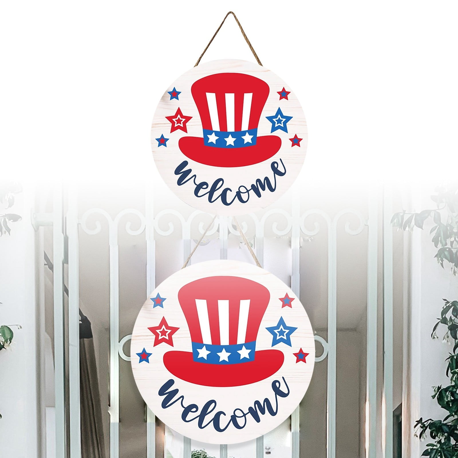 30x30cm Independence Day Wooden Door Independence Day Party Decoration