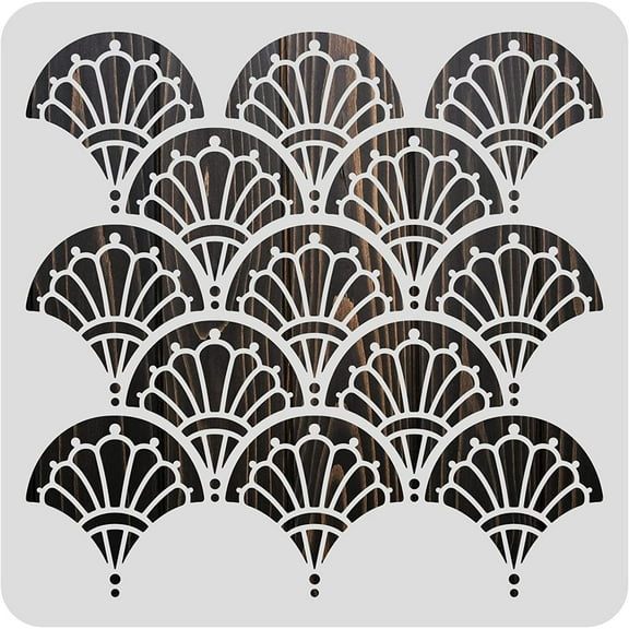 30x30cm Plastic Large Modern Art Deco Stencils Geometric Floral Pattern Painting Stencils for Walls Furniture Floors