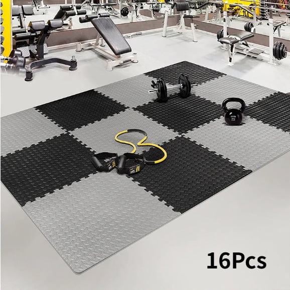 30x30cm Yoga Mat Shock Absorbing Mat Home Gym Pad EVA Eco Friendly Non Slip Foam Interlocking Flooring Suitable for Home and Gym
