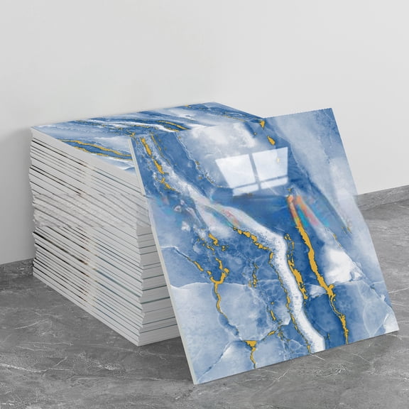 30x30cm marble-look luxury style tiles, suitable for kitchen walls; self-adhesive waterproof wallpaper [5-pack]
