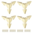 thumbnail image 1 of 30x30x30mm Metal Box Corner Protectors Electroplated Gold Tone 10 Pack, 1 of 5