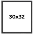 thumbnail image 1 of 30x32 Frame Black Real Wood Picture Frame Width 1.25 Inches | Interior Frame Depth 0.5 Inches |, 1 of 8