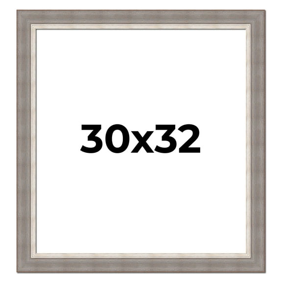 30x32 Frame Grey Real Wood Picture Frame Width 2.75 Inches | Interior Frame Depth 0.5 Inches |