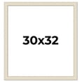 thumbnail image 1 of 30x32 Frame White Real Wood Picture Frame Width 1.75 inches | Interior Frame Depth 0.5 inches |, 1 of 8