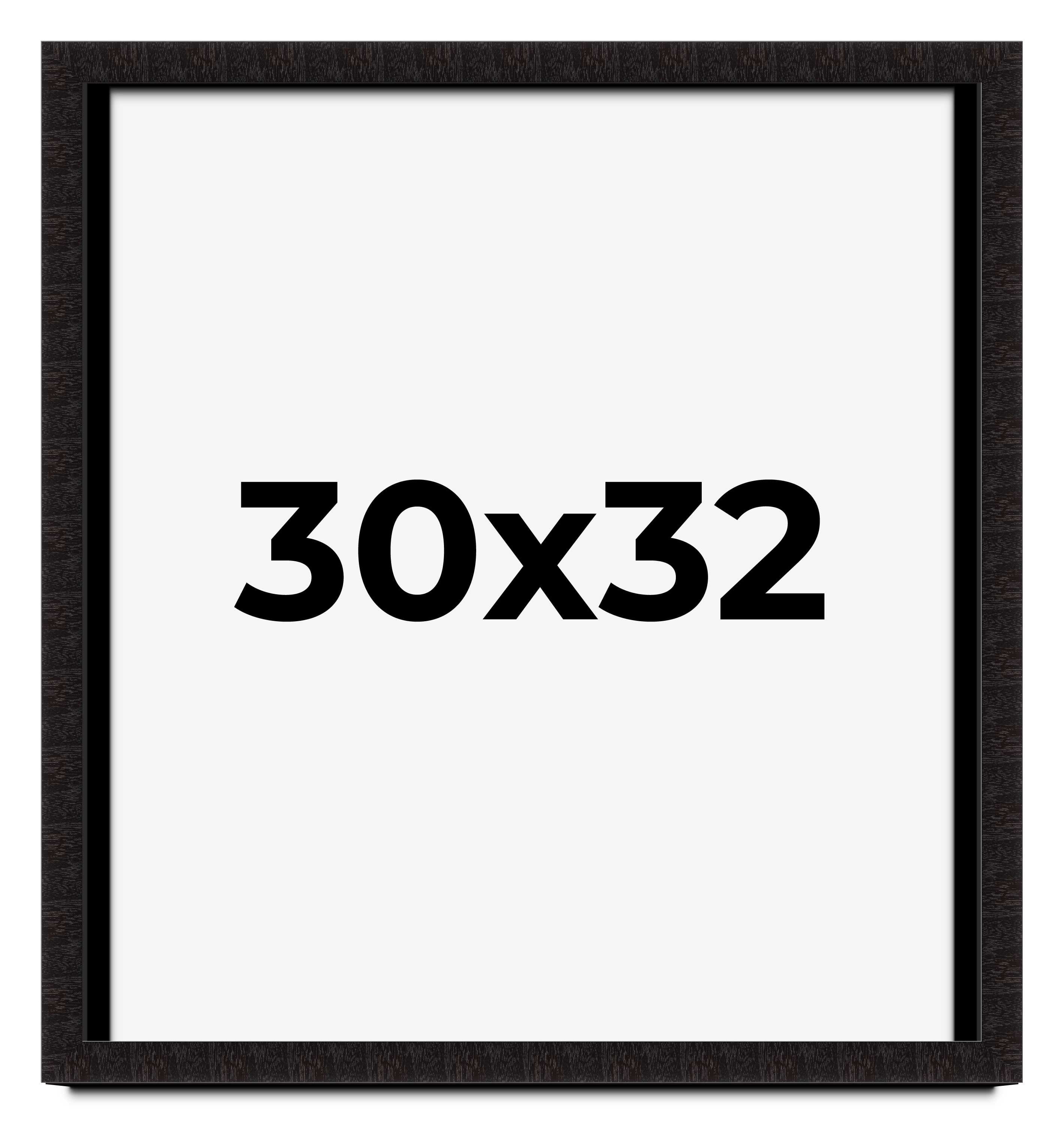 30x32 Shadow Box Black Solid Wood Display Picture Frame | 1 Inch Rabbet ...