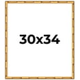 thumbnail image 1 of 30x34 Frame Gold Bamboo Solid Wood Picture Frame | 1 Inch Moulding Width | Interior Frame Depth, 1 of 8