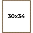 thumbnail image 1 of 30x34 Frame Gold Solid Wood Picture Frame - Complete Modern Photo Frame Includes UV Acrylic, 1 of 8