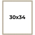 thumbnail image 1 of 30x34 Frame Grey Solid Wood Picture Frame Width 1 Inches | Interior Frame Depth 0.5 Inches |, 1 of 8