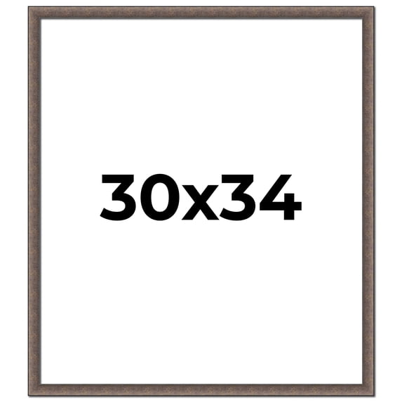 30x34 Frame Silver Real Wood Picture Frame Width 1.25 Inches | Interior Frame Depth 0.5 Inches |