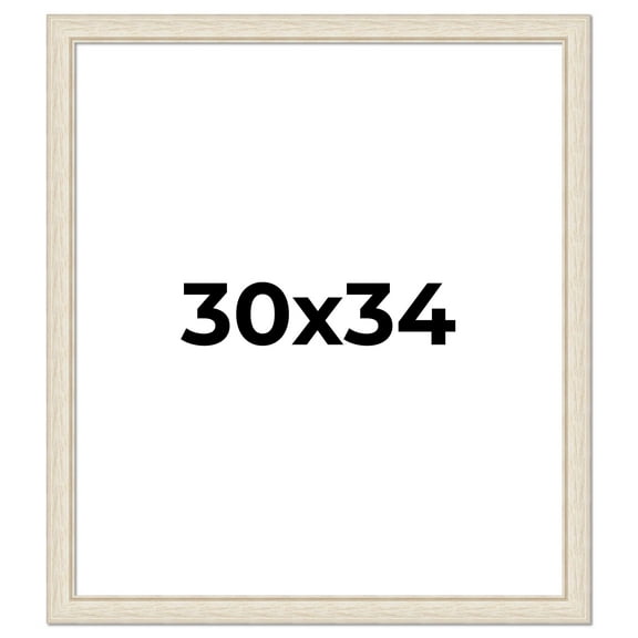 30x34 Frame White Real Wood Picture Frame Width 1.75 inches | Interior Frame Depth 0.5 inches |