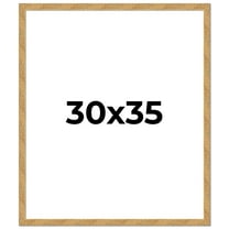 30x35 Frame Beige Real Wood Picture Frame Width 1.25 inches | Interior Frame Depth 0.5 inches |