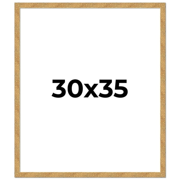 30x35 Frame Beige Real Wood Picture Frame Width 1.25 inches | Interior Frame Depth 0.5 inches |