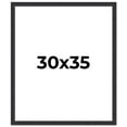 thumbnail image 1 of 30x35 Frame Black Real Wood Picture Frame Width 1.25 Inches | Interior Frame Depth 0.5 Inches |, 1 of 8