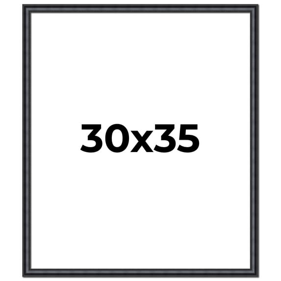 30x35 Frame Black Real Wood Picture Frame Width 1.25 inches | Interior Frame Depth 0.5 inches |