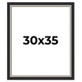thumbnail image 1 of 30x35 Frame Black Real Wood Picture Frame Width 2.25 Inches | Interior Frame Depth 0.5 Inches |, 1 of 8