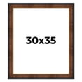 thumbnail image 1 of 30x35 Frame Brown Walnut Gold Ornate Trim Solid Wood Plein Air Picture Frame | 3 Inch Moulding, 1 of 8