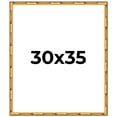 thumbnail image 1 of 30x35 Frame Gold Bamboo Picture Frame - Complete Modern Photo Frame Includes UV Acrylic Shatter, 1 of 8