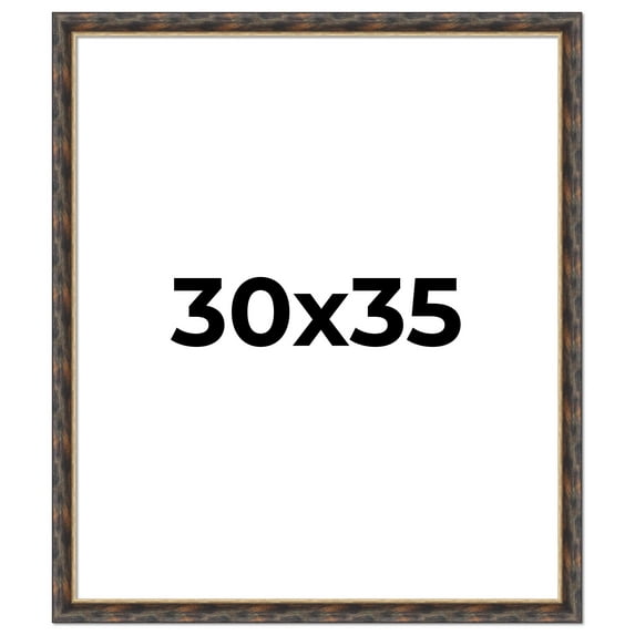 30x35 Frame Gold Real Wood Picture Frame Width 1.5 inches | Interior Frame Depth 0.5 inches |