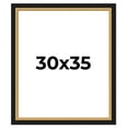 thumbnail image 1 of 30x35 Frame Gold Real Wood Picture Frame Width 2.25 Inches | Interior Frame Depth 0.5 Inches |, 1 of 8