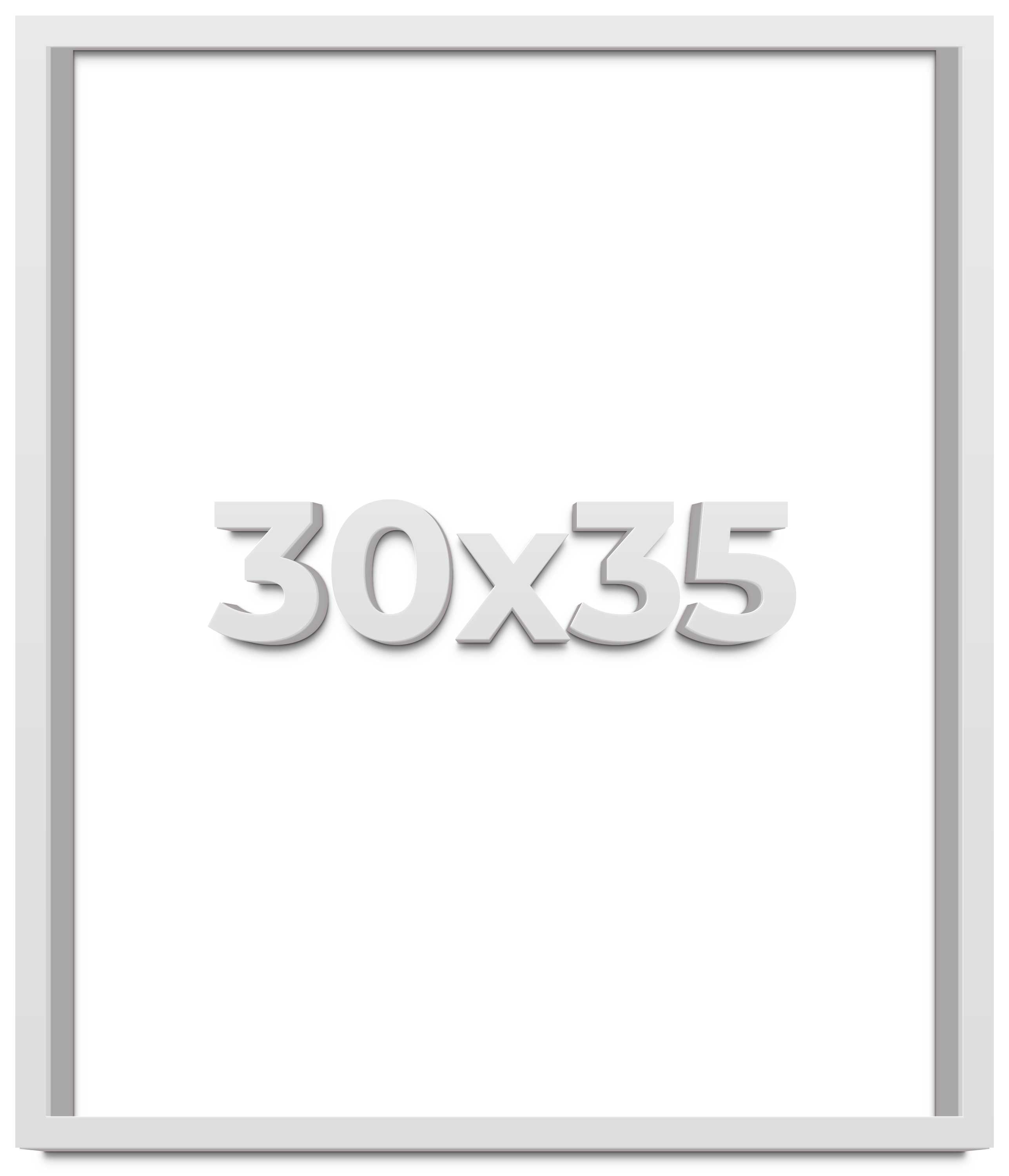 30x35 Shadow Box High Gloss White Display Frame | 1.625 Inches Deep | 1 ...