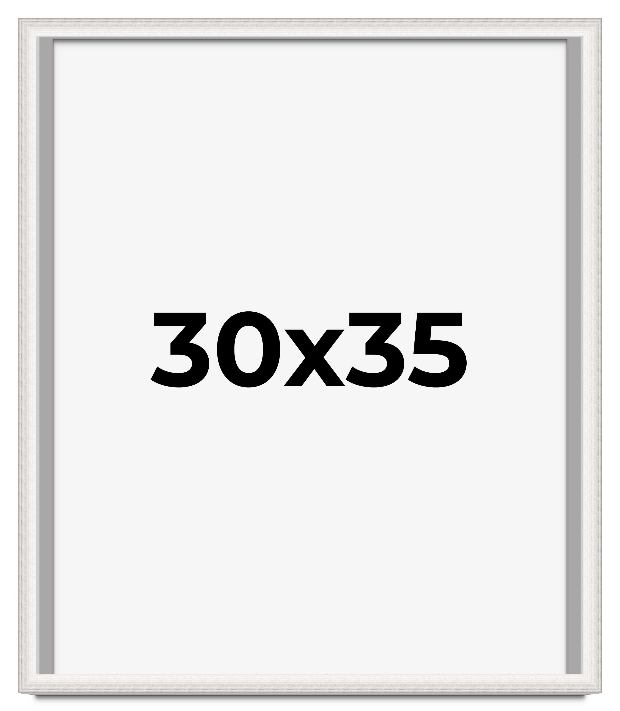 30x35 Shadow Box Silver Brushed Striped Display Frame | 1.625 Inches ...